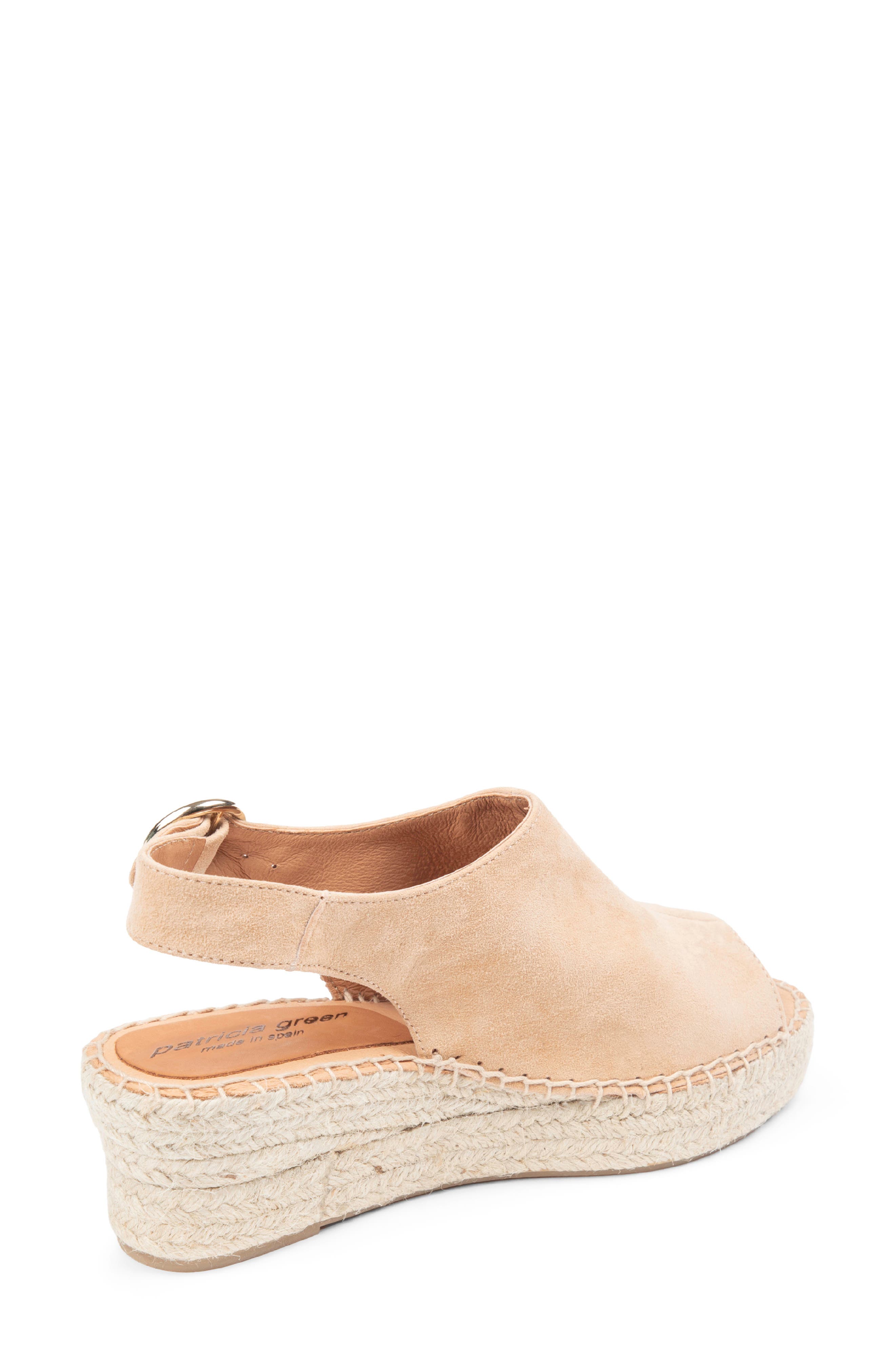 patricia green Stella Slingback Espadrille Platform Wedge Sandal, Alternate, color, Tan Suede
