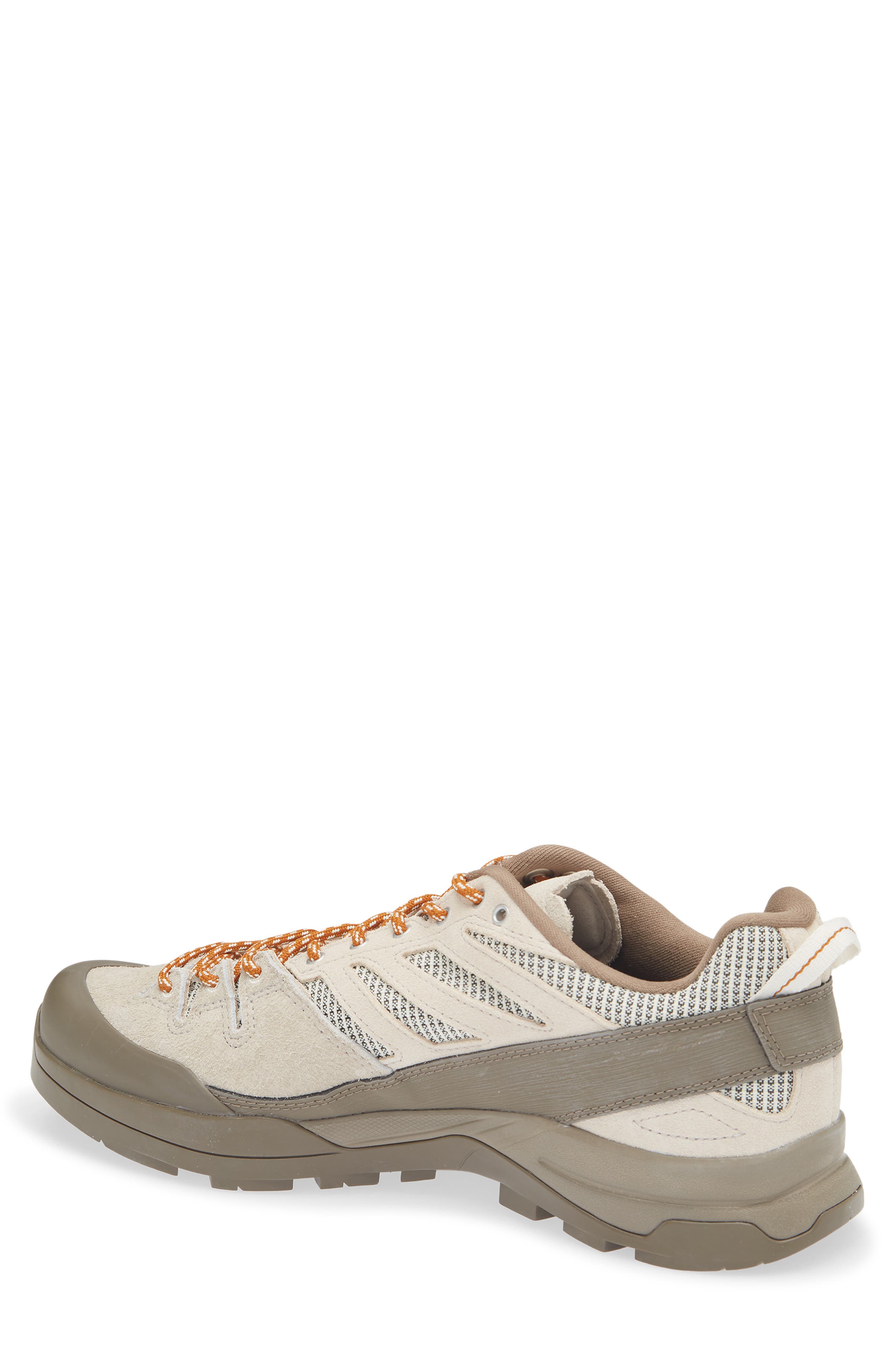 Salomon Gender Inclusive X-Alp Woven Low Top Sneaker, Alternate, color, Walnut/ Silver Cloud/ Vanilla