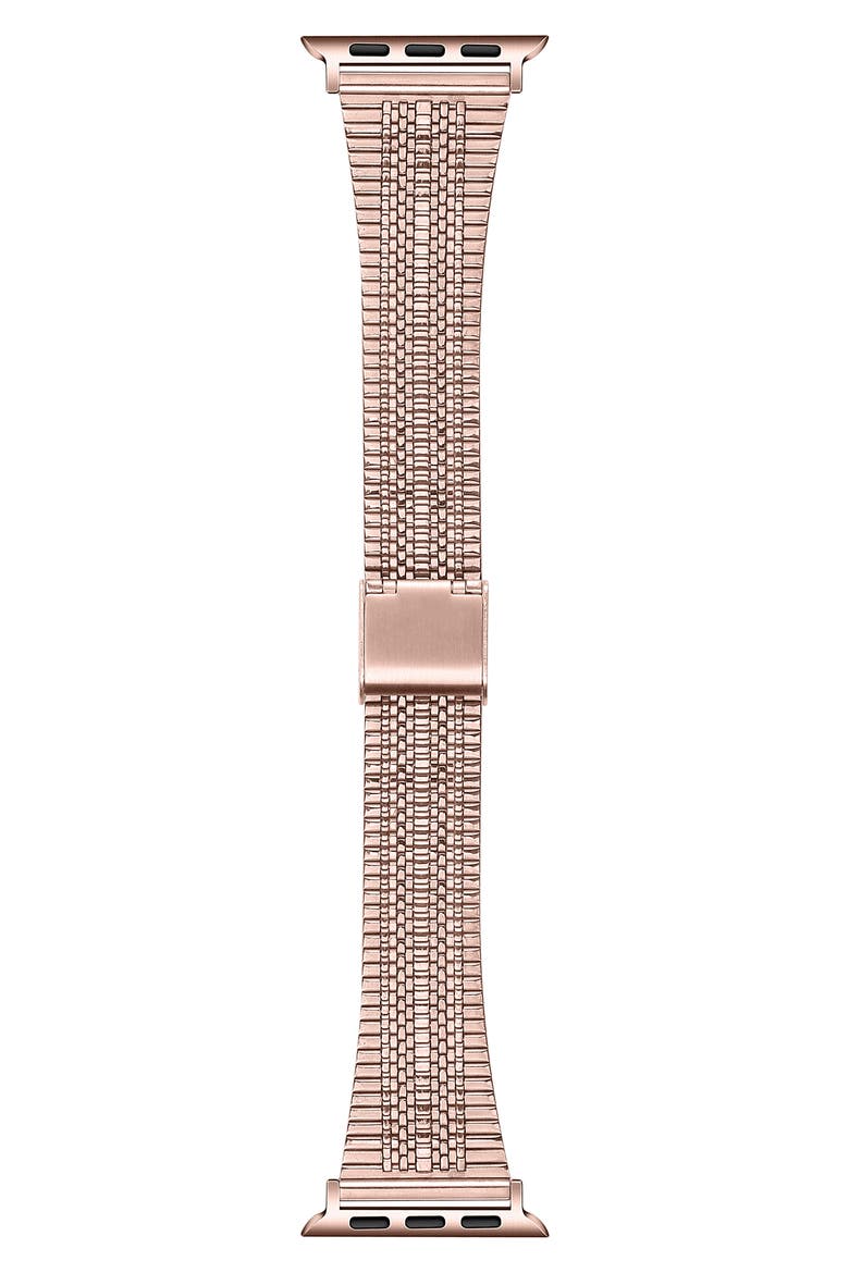 Eliza Stainless Steel Apple Watch® Watchband, Main, color, ROSE GOLD