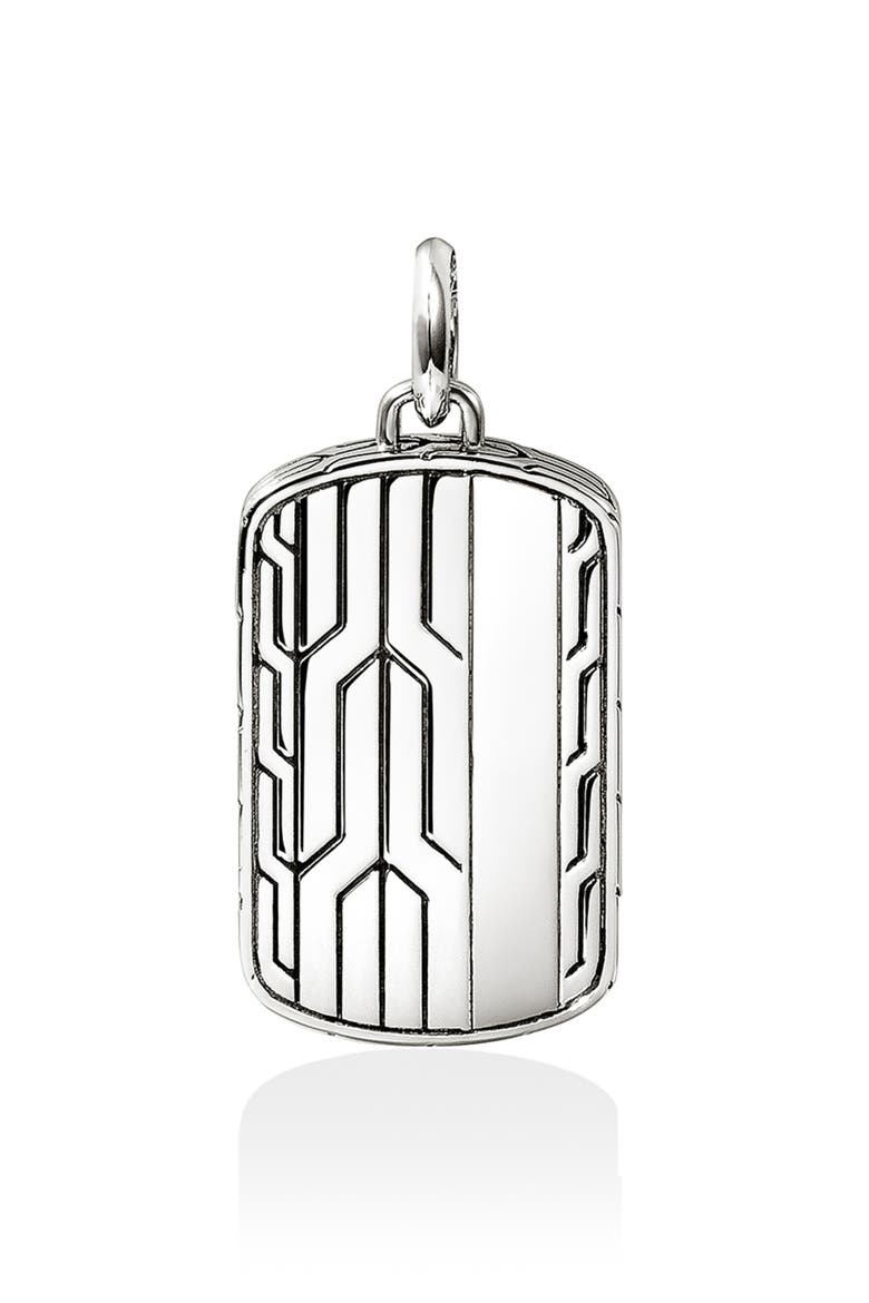Icon 50 Tag Pendant, Main, color, SILVER