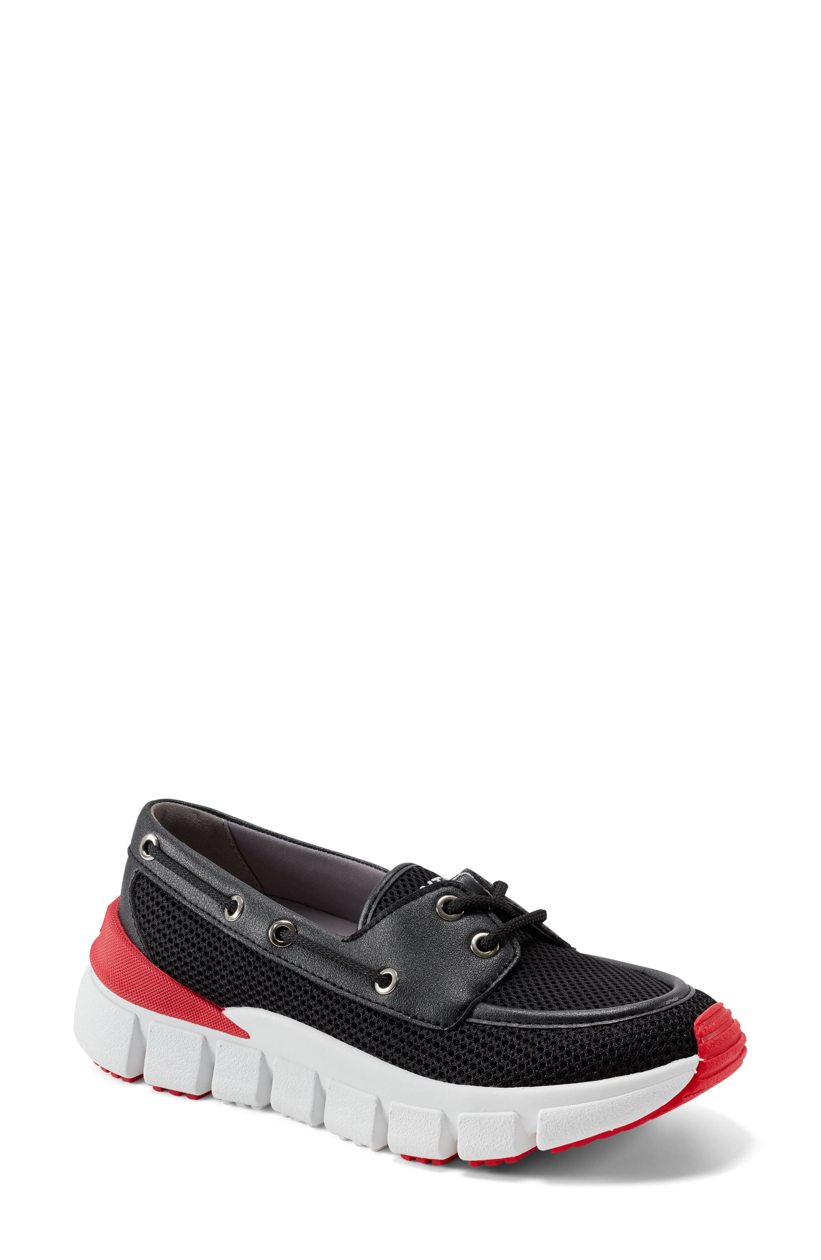 Hunter Sasa Boat Shoe, Main, color, Black