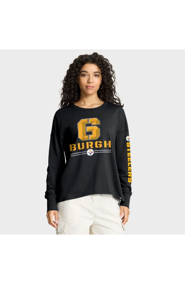 FANATICS Women's Fanatics Black Pittsburgh Steelers Hometown Legacy Long Sleeve T-Shirt, Main, color, Black