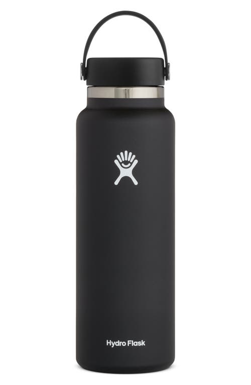 Hydro Flask 40-Ounce Wide Mouth Cap Water Bottle in Black  product
