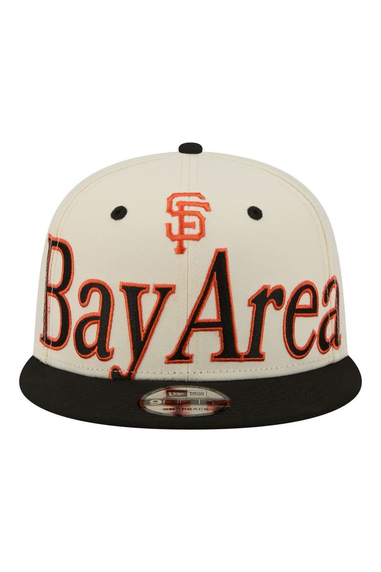 Men's New Era Cream San Francisco Giants Oversized Slogan 9FIFTY Snapback Hat, Alternate, color, Cream