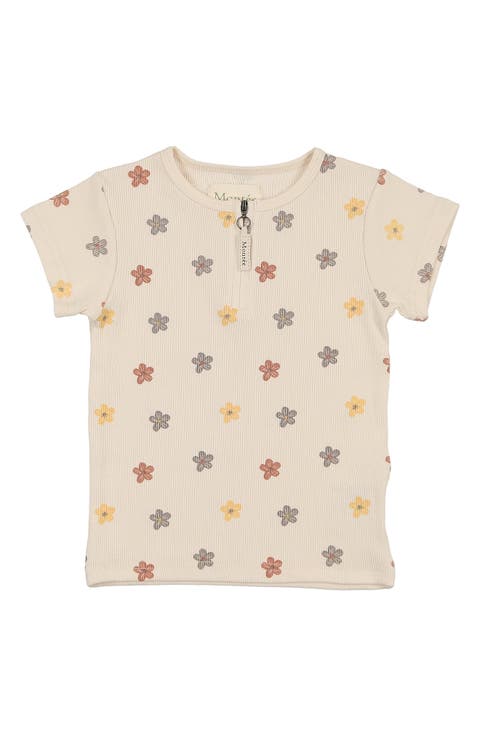 Kids' Floral Ribbed Top (Toddler & Little Kid)
