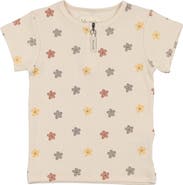 Manière Kids' Floral Ribbed Top