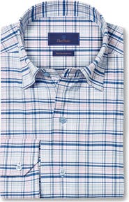 David Donahue Performance Plaid Sport Shirt
