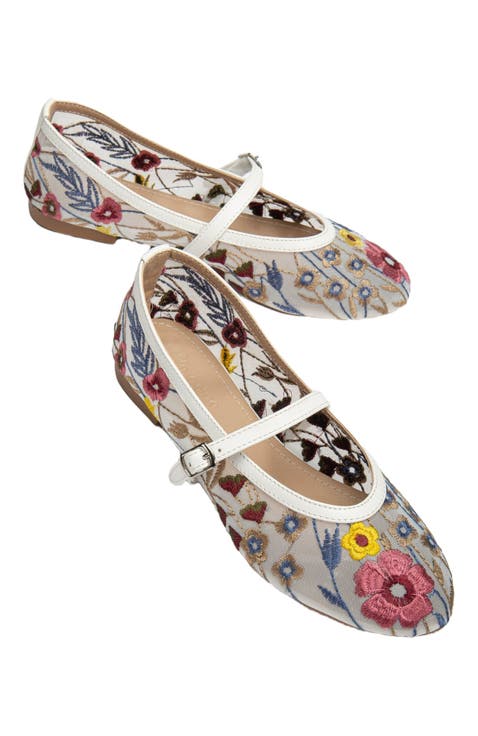 Fauna Mesh Mary Jane Flats