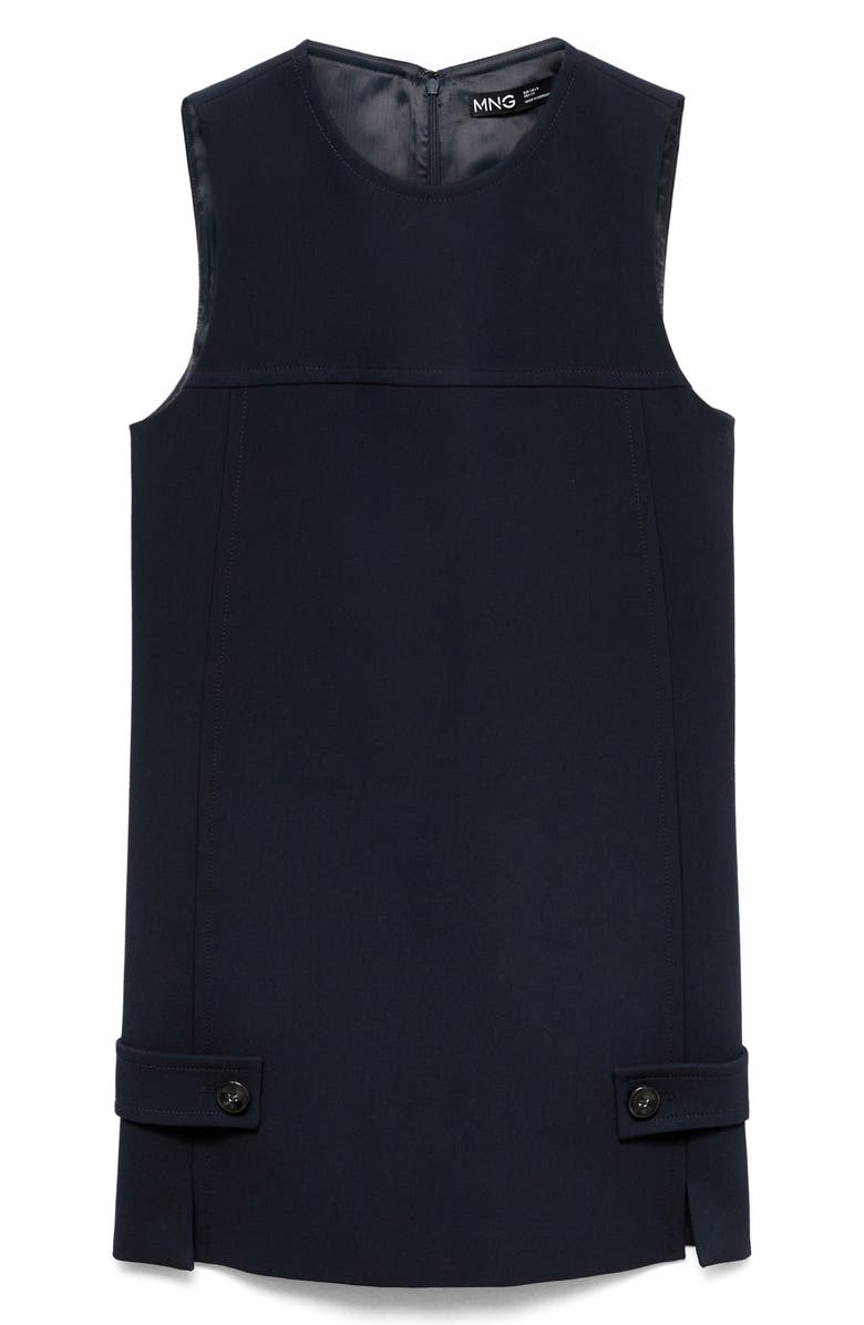 MANGO Button Tab Shift Minidress, Alternate, color,