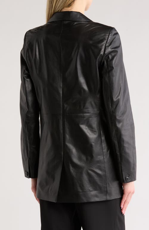 Rag & Bone Charles Leather Blazer In Black