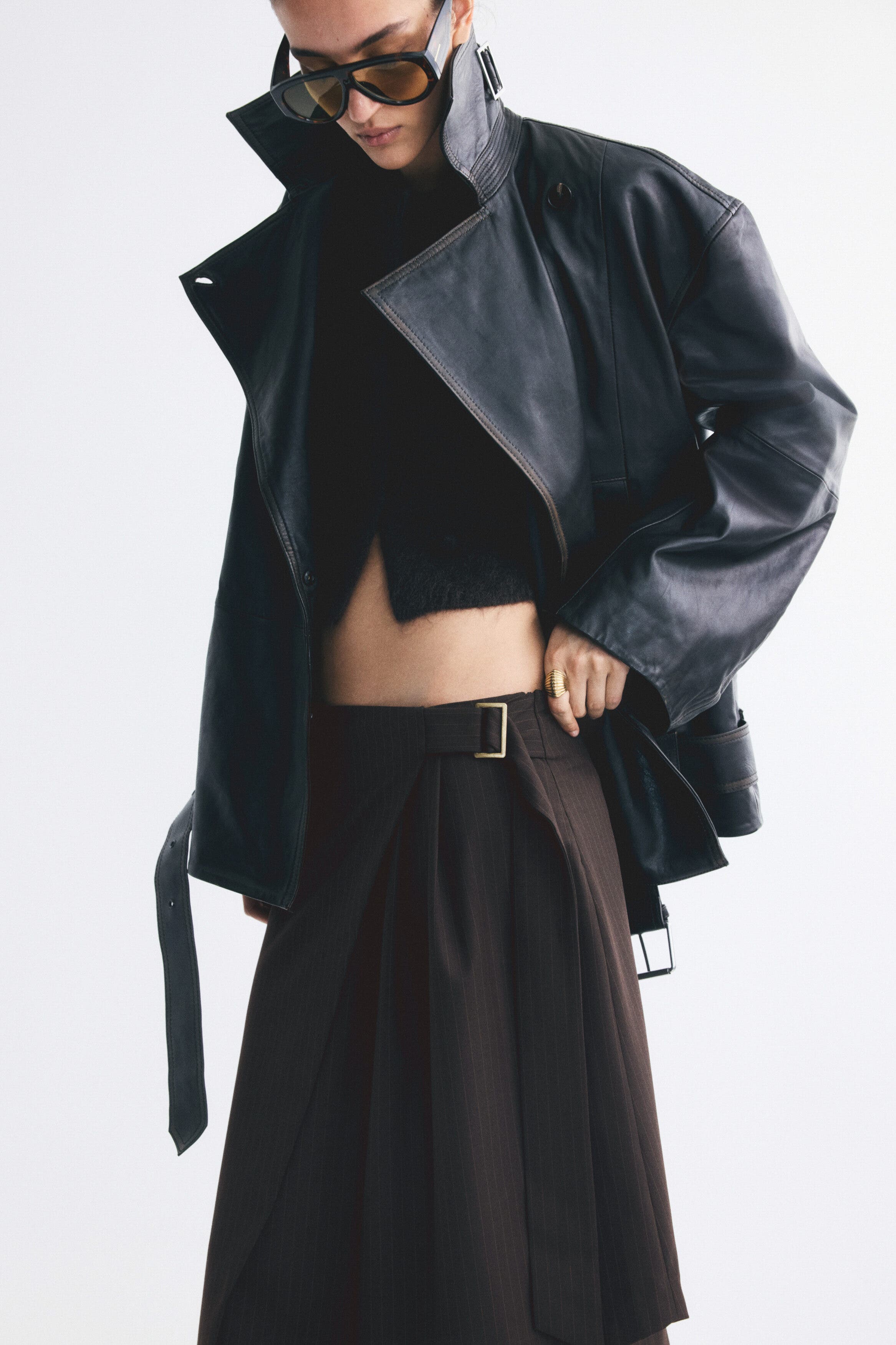 H&M Asymmetric Belt-detail Skirt (Women) | Nordstrom