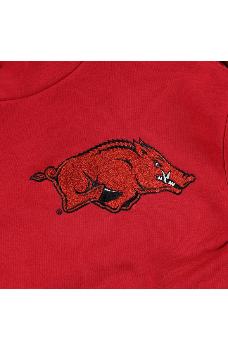 GAMEDAY COUTURE Women's Gameday Couture Cardinal/Black Arkansas Razorbacks Matchmaker Diagonal Cowl Pullover Hoodie, Alternate, color, Cardinal