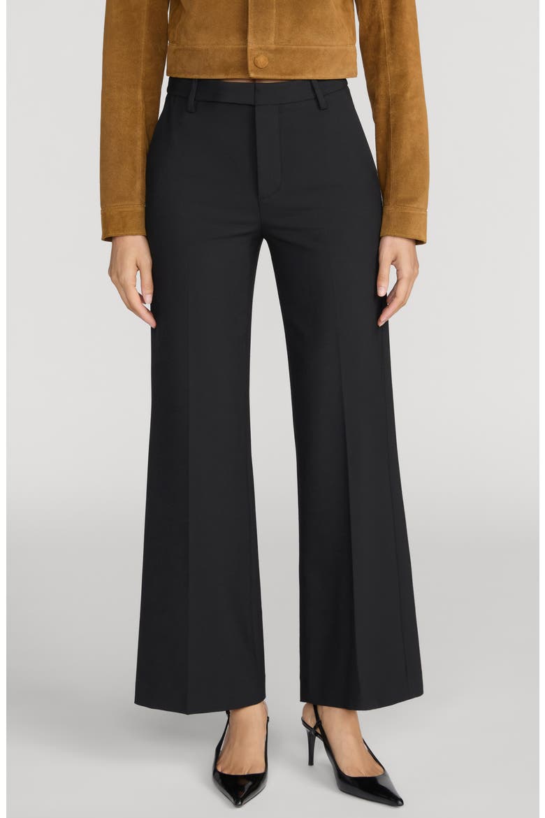 The Swing High Waist Wide Leg Trousers, Main, color, BLACK