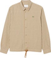 Lacoste Oversize Drawstring Hem Snap Front Overshirt