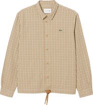 Lacoste Oversize Drawstring Hem Snap Front Overshirt