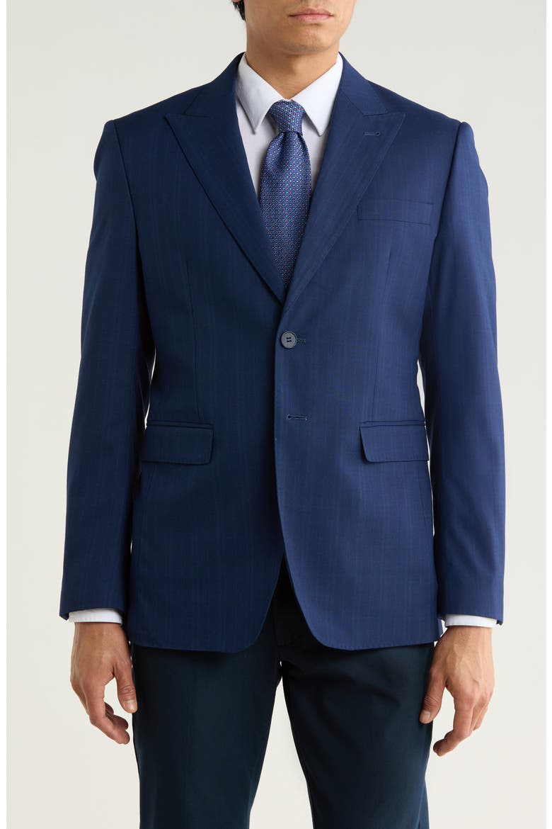 Tonal Windowpane Plaid Sportcoat, Main, color, NAVY