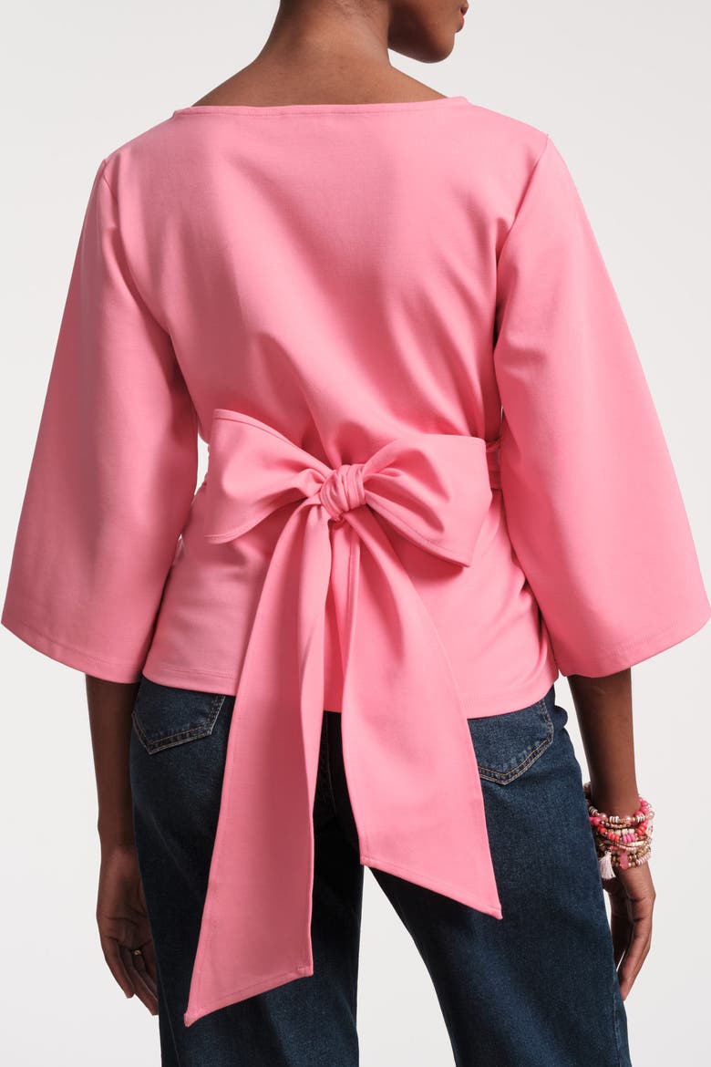 Whitney Wrap Top, Alternate, color, Pink