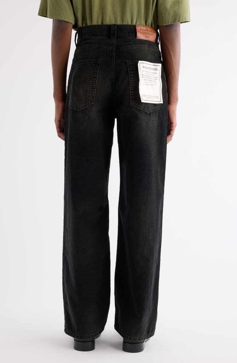 Acne Studios 1981 Straight Leg Organic Cotton Corduroy Pants, Alternate, color, Black