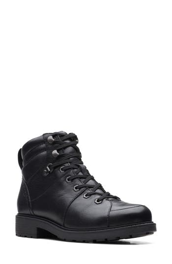 Clarks ® Orinoco 2 Faux Shearling Hiking Boot In Black