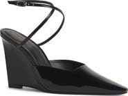 Reformation Natasha Leather Wedge Pump