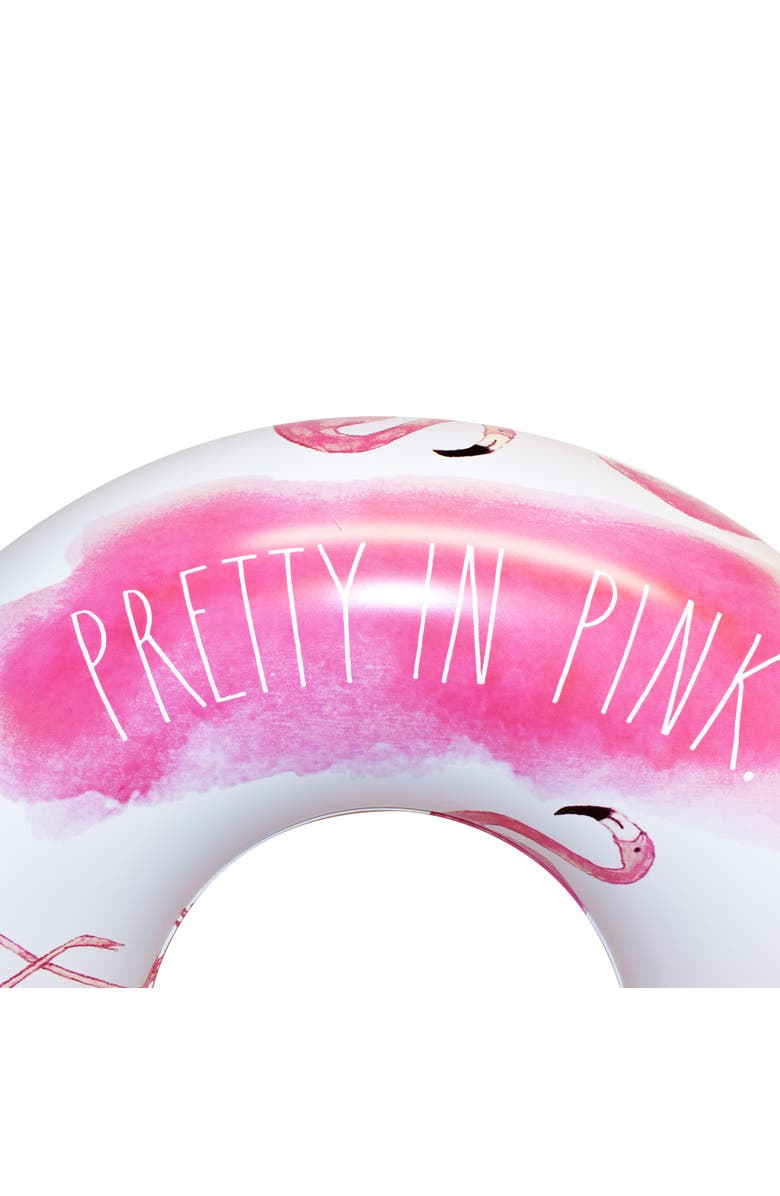 Rae Dunn Pretty In Pink 48 Inch Flamingo Inflatable Jumbo Pool Tube, Alternate, color, Pink