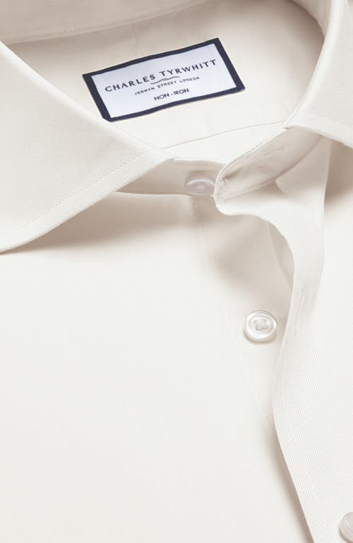 CHARLES TYRWHITT CHARLES TYRWHITT CUTAWAY COLLAR NON-IRON TWILL SHIRT