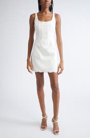 Ramy Brook Adriana Contrast Stitch Cotton Blend Minidress
