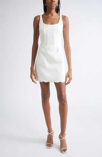 Adriana Contrast Stitch Cotton Blend Minidress