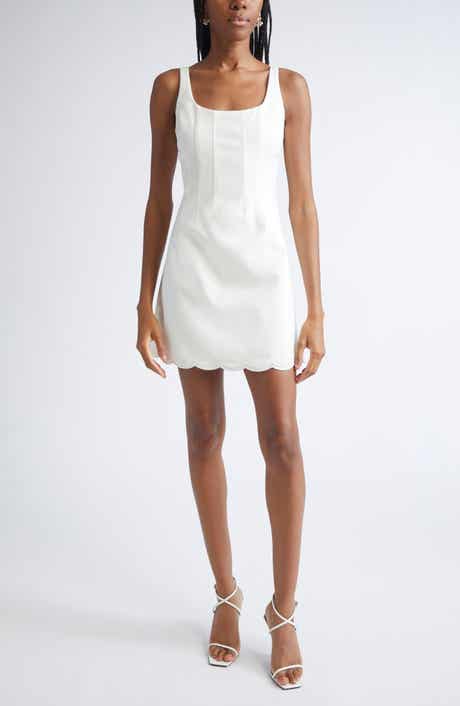 Adriana Contrast Stitch Cotton Blend Minidress