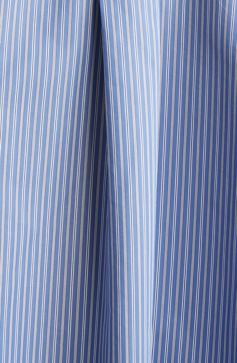 Sacai Mixed Stripe Oversize Poplin Button-Up Shirt, Alternate, color, Blue Stripe