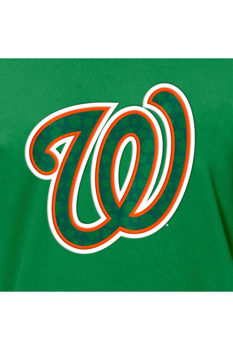 Men's New Era  Kelly Green Washington Nationals St. Patrick's Day Shamrock Fill T-Shirt, Alternate, color, Kelly Green