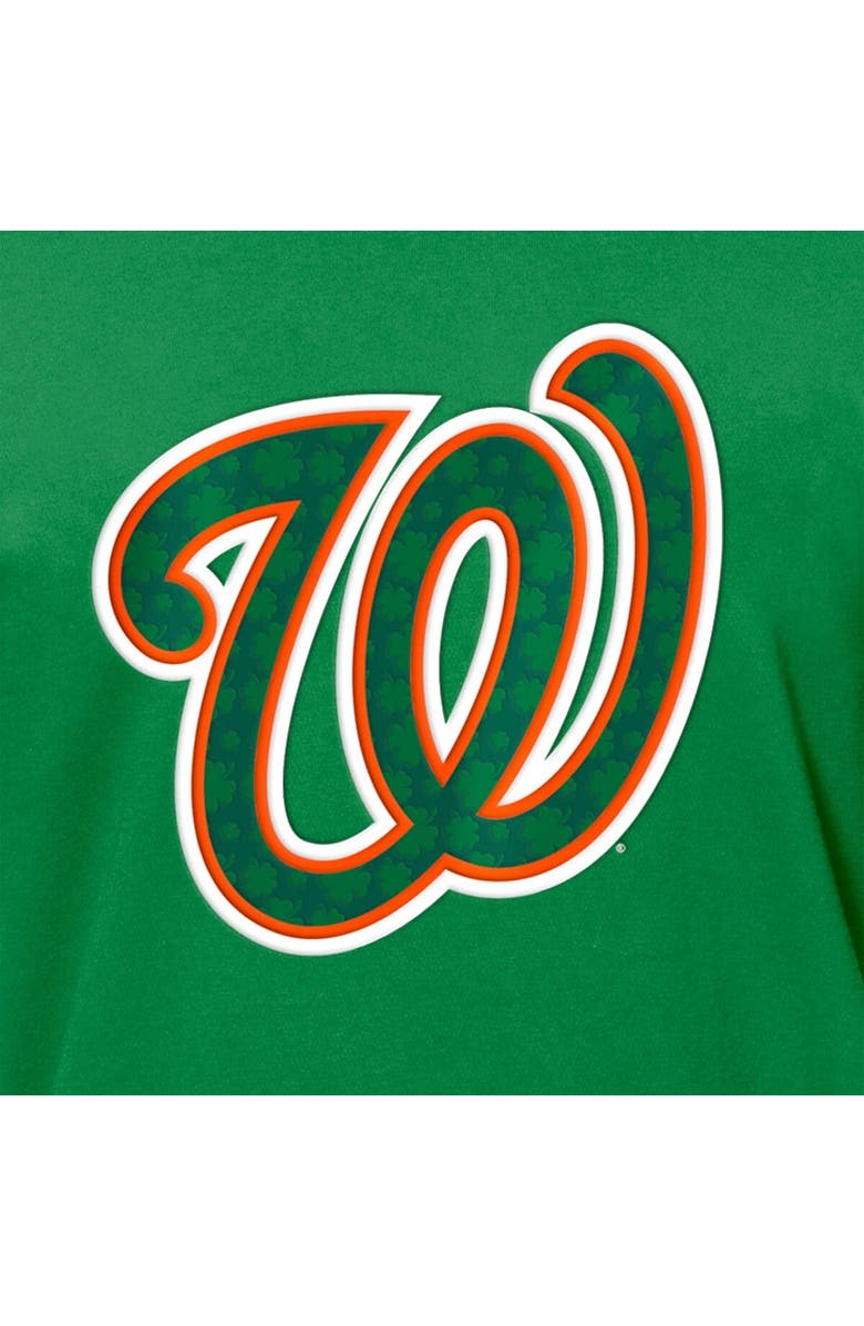 New Era Men's New Era Kelly Green Washington Nationals St. Patrick's Day Shamrock Fill T-Shirt, Alternate, color, Kelly Green