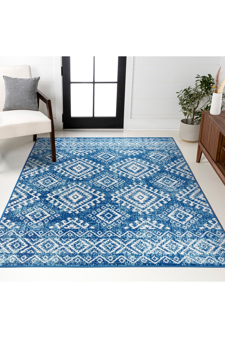 Moroccan HYPE Boho Vintage  Area Rug, Alternate, color, Blue/White
