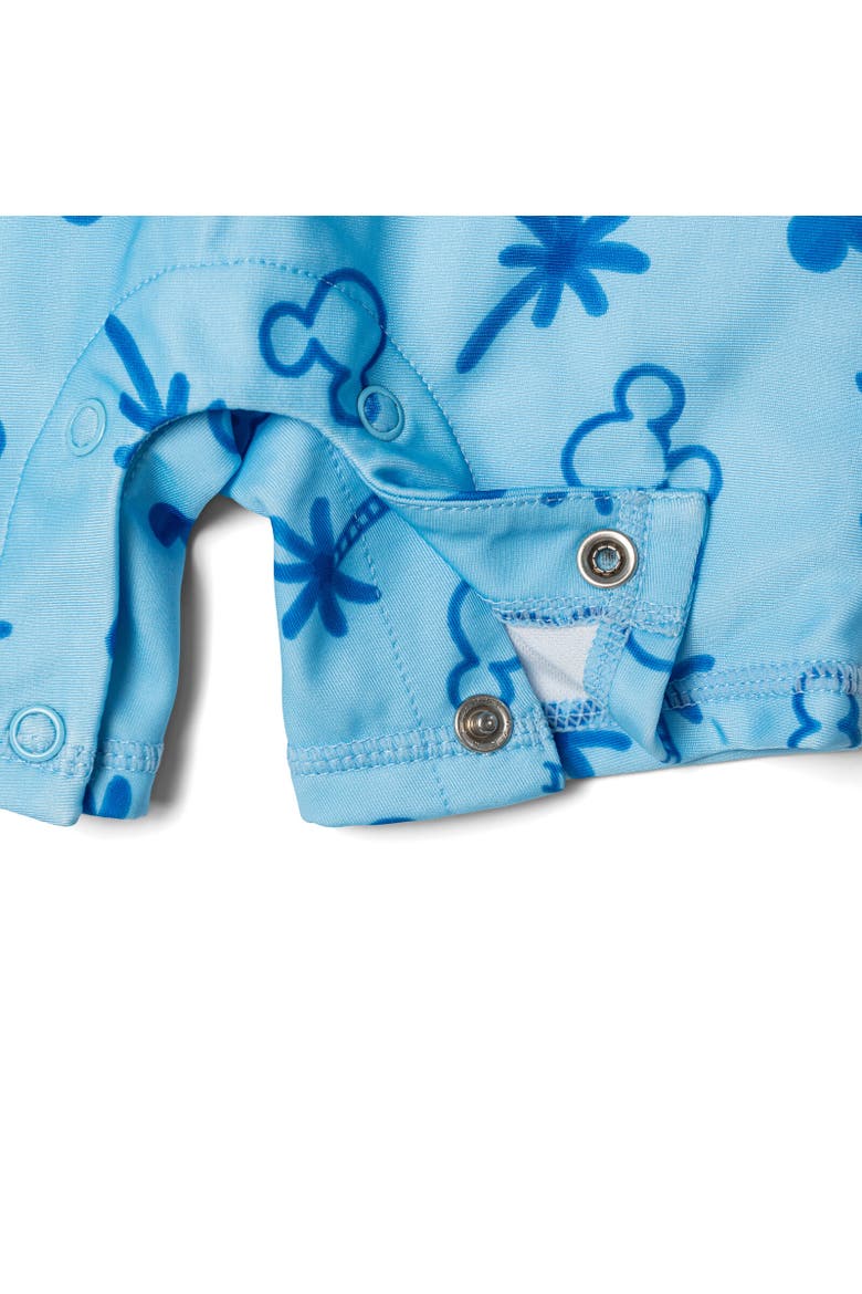 Mickey Mouse Baby Boys' Swimwear One Piece Sunsuit and Hat Set, Alternate, color, Light Blue Mickey