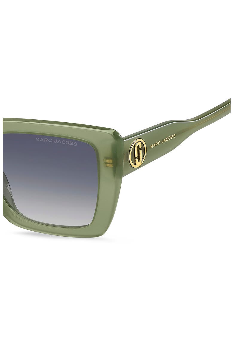 52mm Gradient Square Sunglasses, Alternate, color, GREEN/ GREY SHADED BLUE