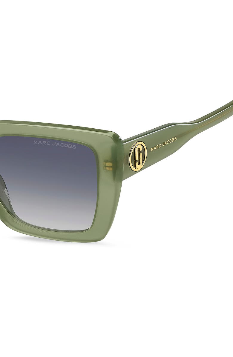 Marc Jacobs 52mm Gradient Square Sunglasses, Alternate, color, Green/ Grey Shaded Blue