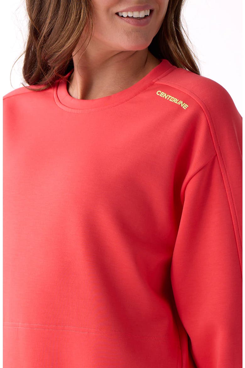 Après Women's Crew Sweatshirt, Alternate, color, Sunset Coral