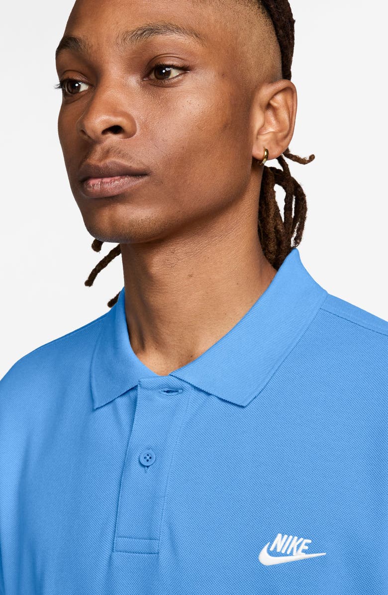 Nike Club Short Sleeve Polo, Alternate, color, University Blue/ White