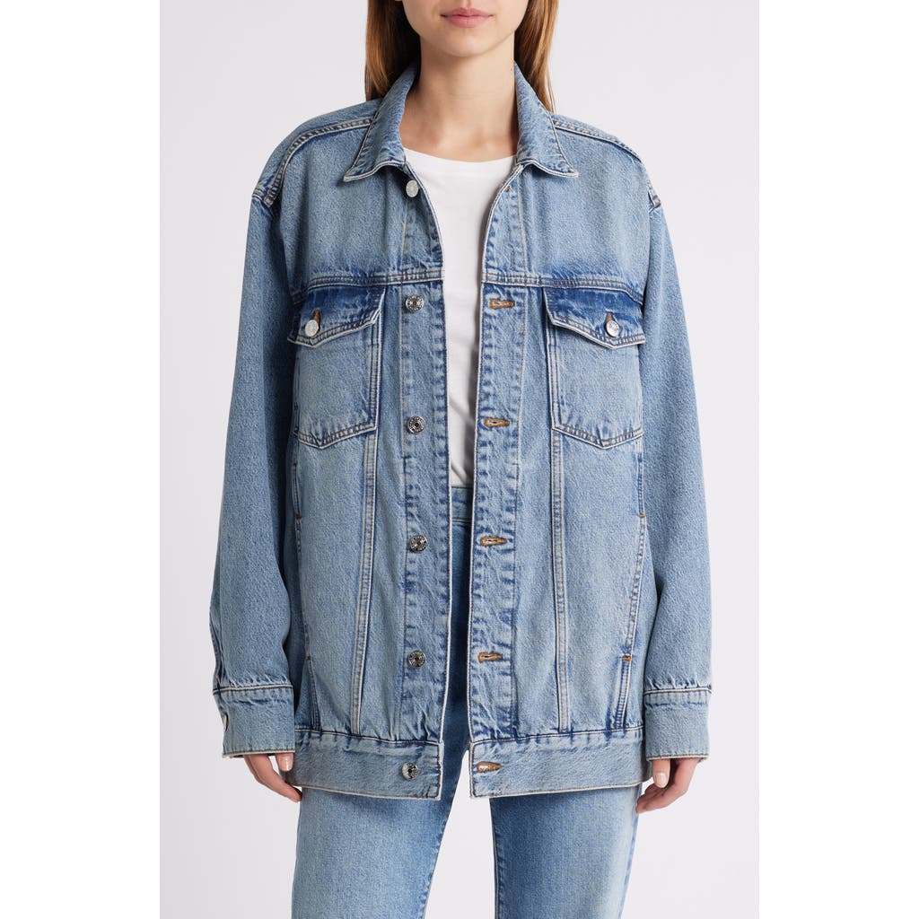 Frame Distressed Denim Jacket In Seattle