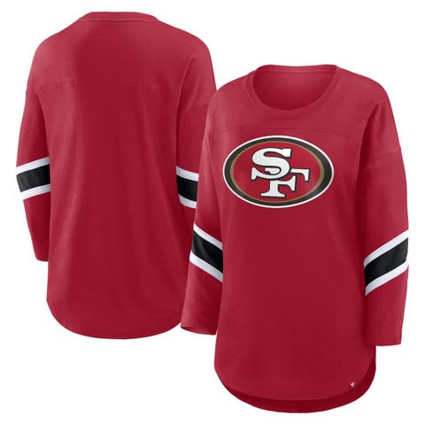 Women's Fanatics  Scarlet San Francisco 49ers Redzone 3/4-Sleeve T-Shirt