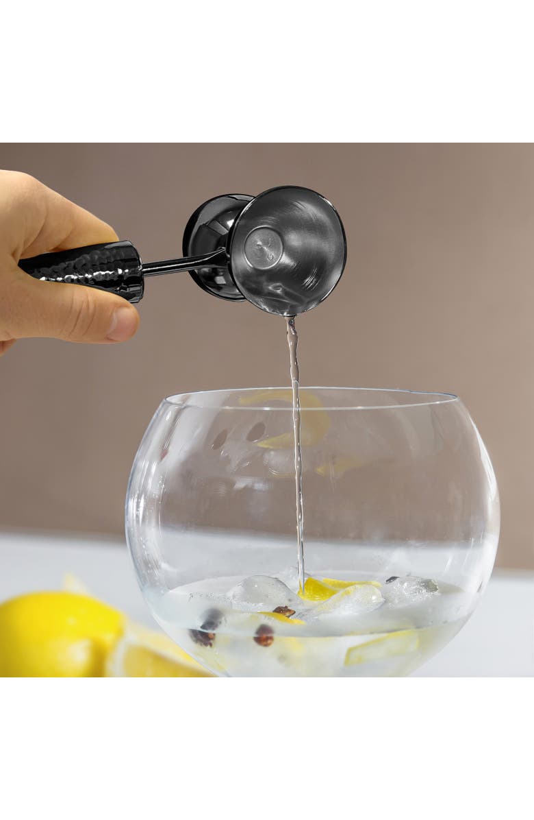 FINAL TOUCH 4 Piece Bar Tool Set with Stand - Black Chrome Metal Handles, Alternate, color, Chrome