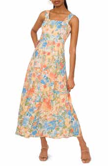 Halogen® Floral Square Neck Tiered Maxi Sundress