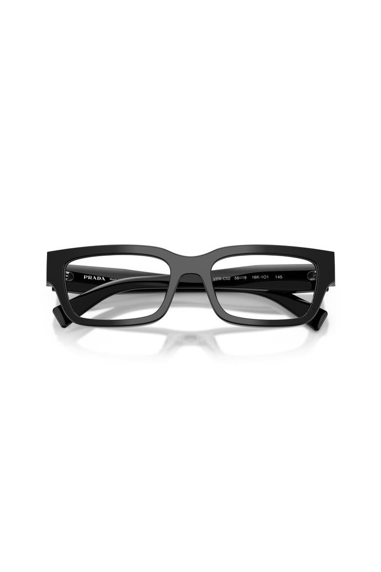 56mm Rectangle optical glasses, Alternate, color, Black