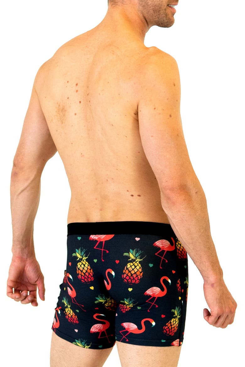 Flamingo Boxer Briefs, Alternate, color, BLACK