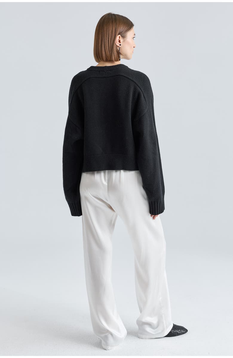 Almina Concept Cropped Wool Sweater, Alternate, color, 