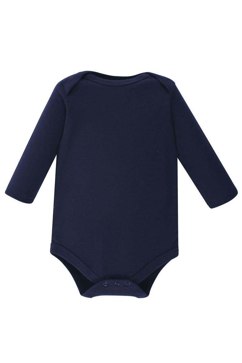 Soft Cotton Long-Sleeve Infant Bodysuit Bundle, Alternate, color, Handsome Little Man