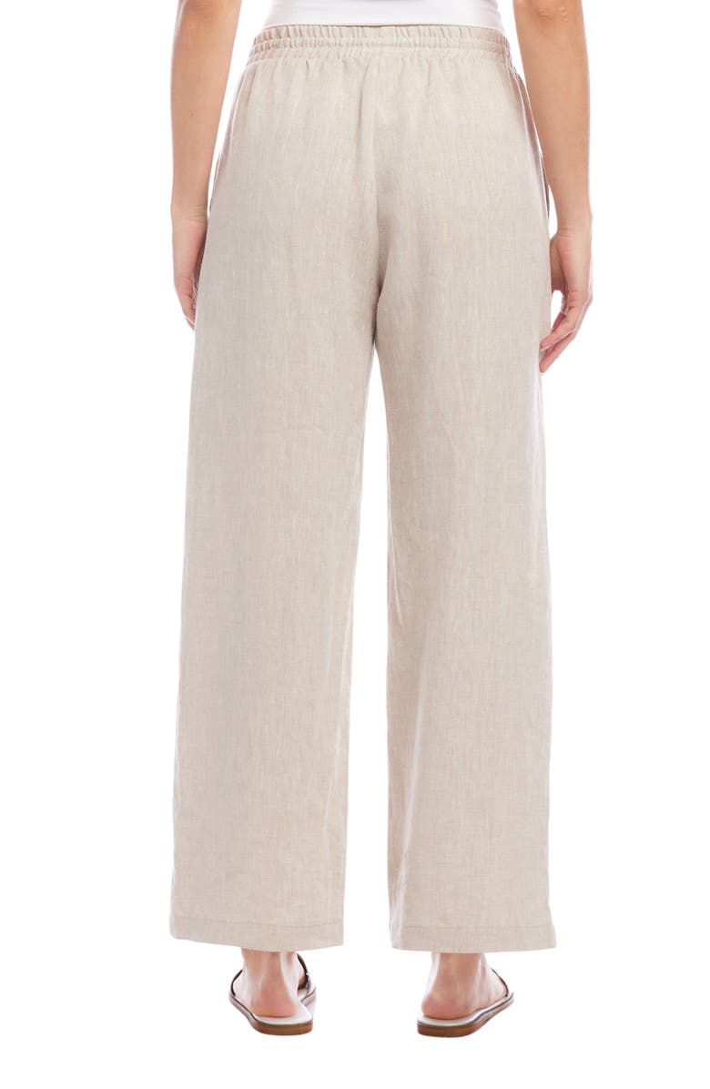 Karen Kane Linen Wide Leg Drawstring Pants, Alternate, color, 