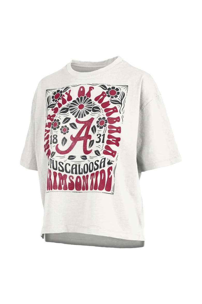 Women's Pressbox White Alabama Crimson Tide Harmony Oversized T-Shirt, Alternate, color, White