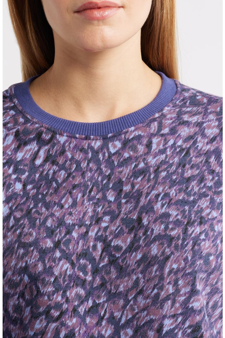 Classic Print Sweatshirt, Alternate, color, LAVENDER MIDNIGHT