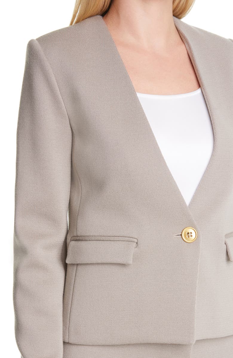 St. John Collection Ottoman Knit Wool Jacket, Alternate, color, 